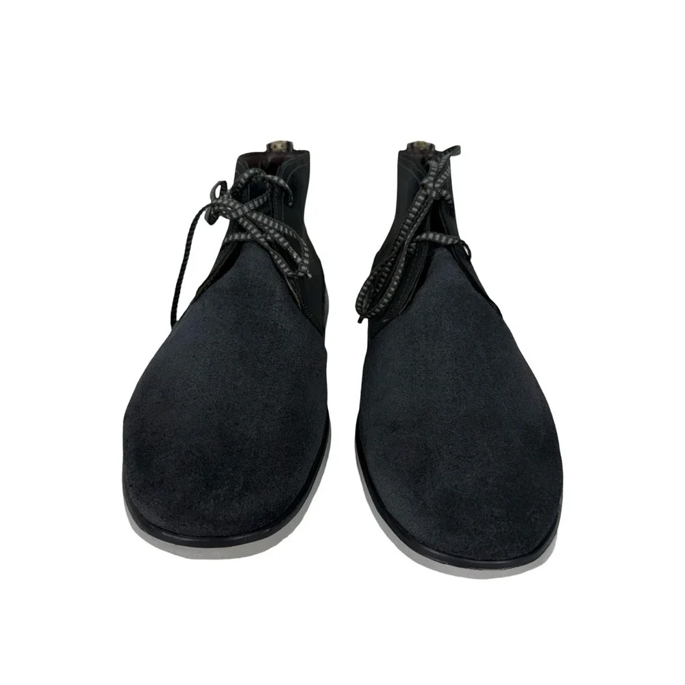 UGG Freamon Suede Chukka Boots Mens US 12 Black Gray Comfort Preppy Leather